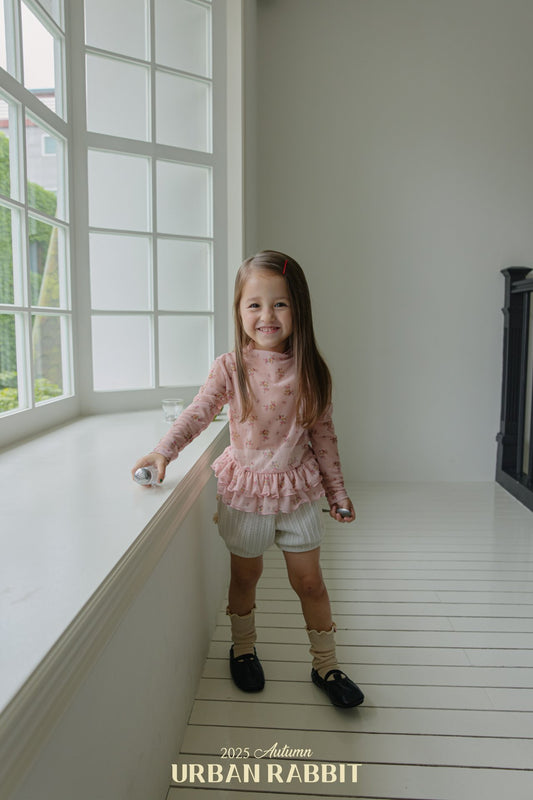 韓國童裝 25秋 | UR25322 Flower Short Pants