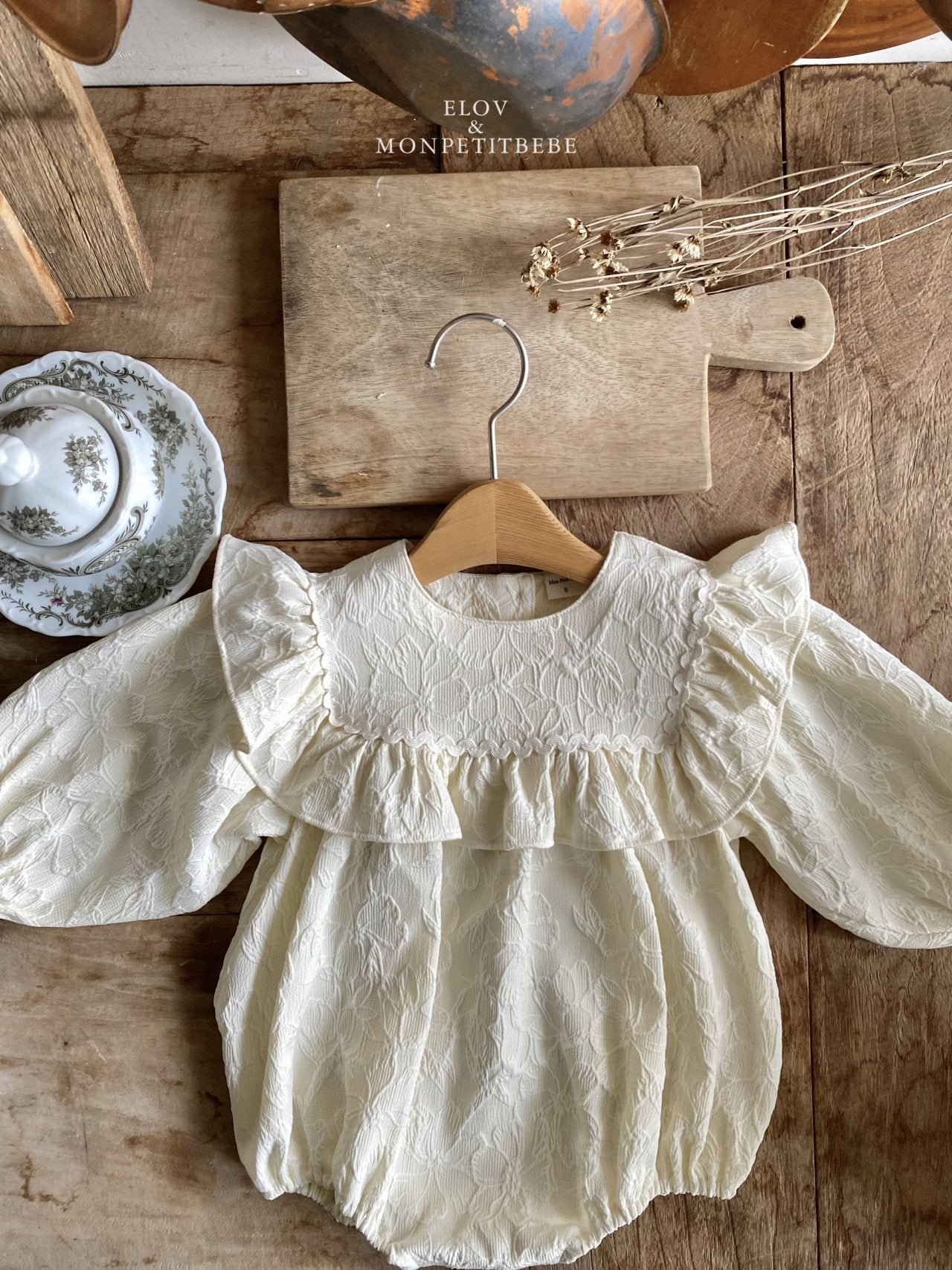 韓國童裝 25秋 | MP25306 Floral Parttern Baby Suit