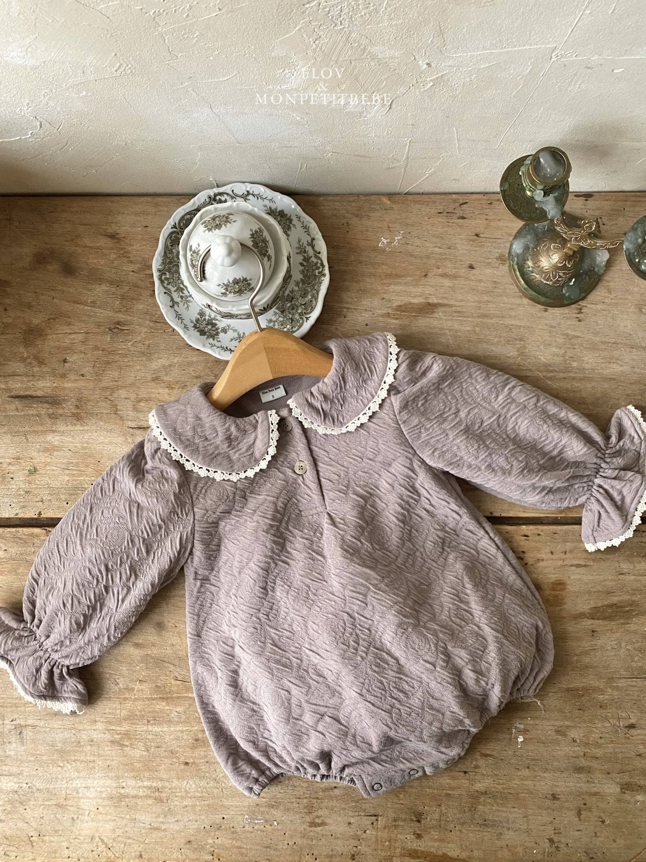 韓國童裝 25秋 | MP25307 Collar Buttons Baby Suit