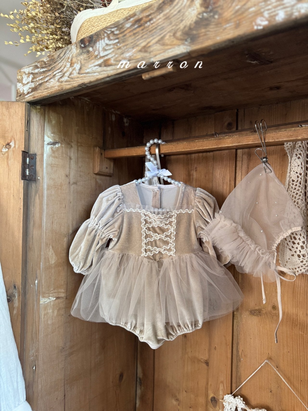 韓國童裝 25秋 | MA25304 Lace Bonnet