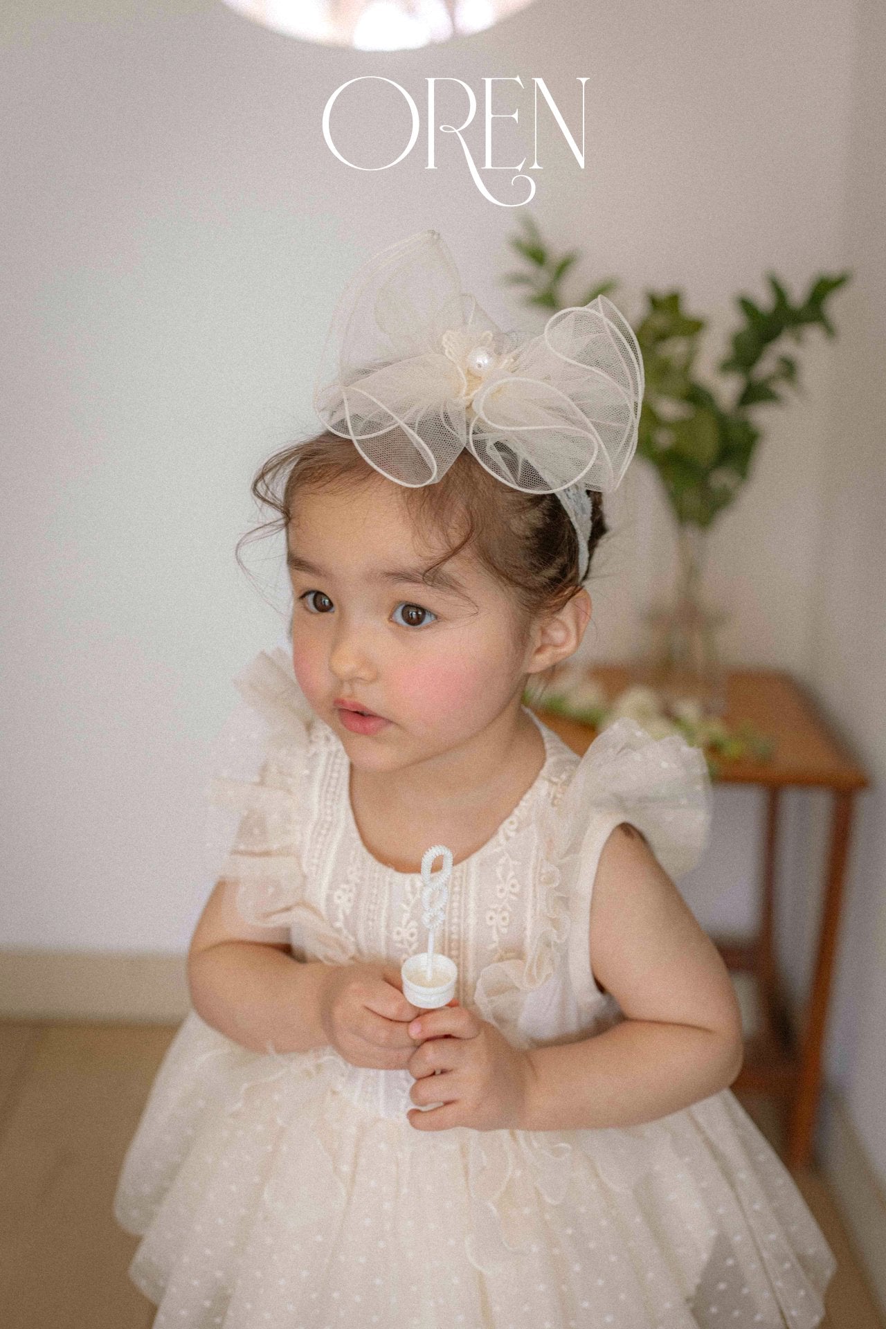 現貨▷ 韓國童裝 25夏 | OR25207 LEAH ROUND RIBBON HAIRBAND (BABY & KIDS)