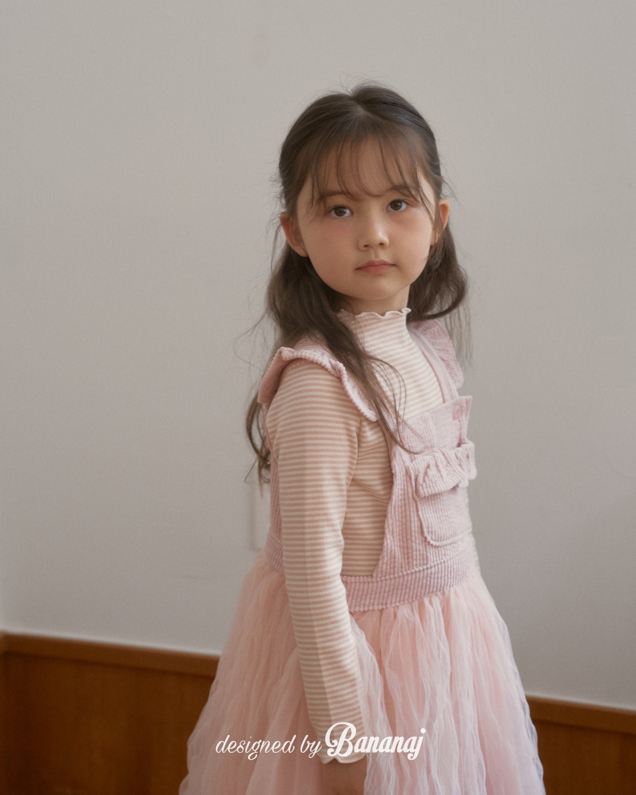 韓國童裝 25秋 | BJ25340 Kids Stripe Tee