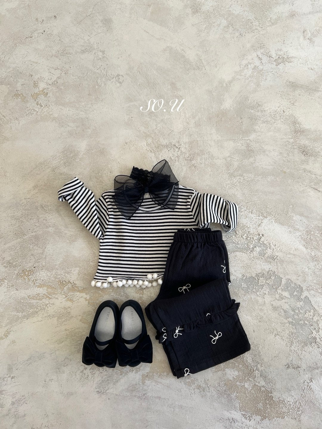 韓國童裝 25秋 | SO25307 Frill Wide Pants