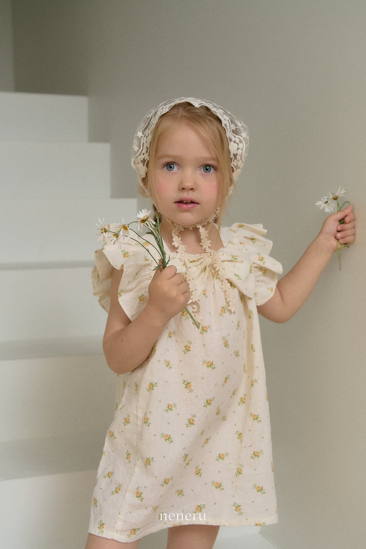 現貨▷ 韓國童裝 25夏 | NU25203 Floral Kids Dress
