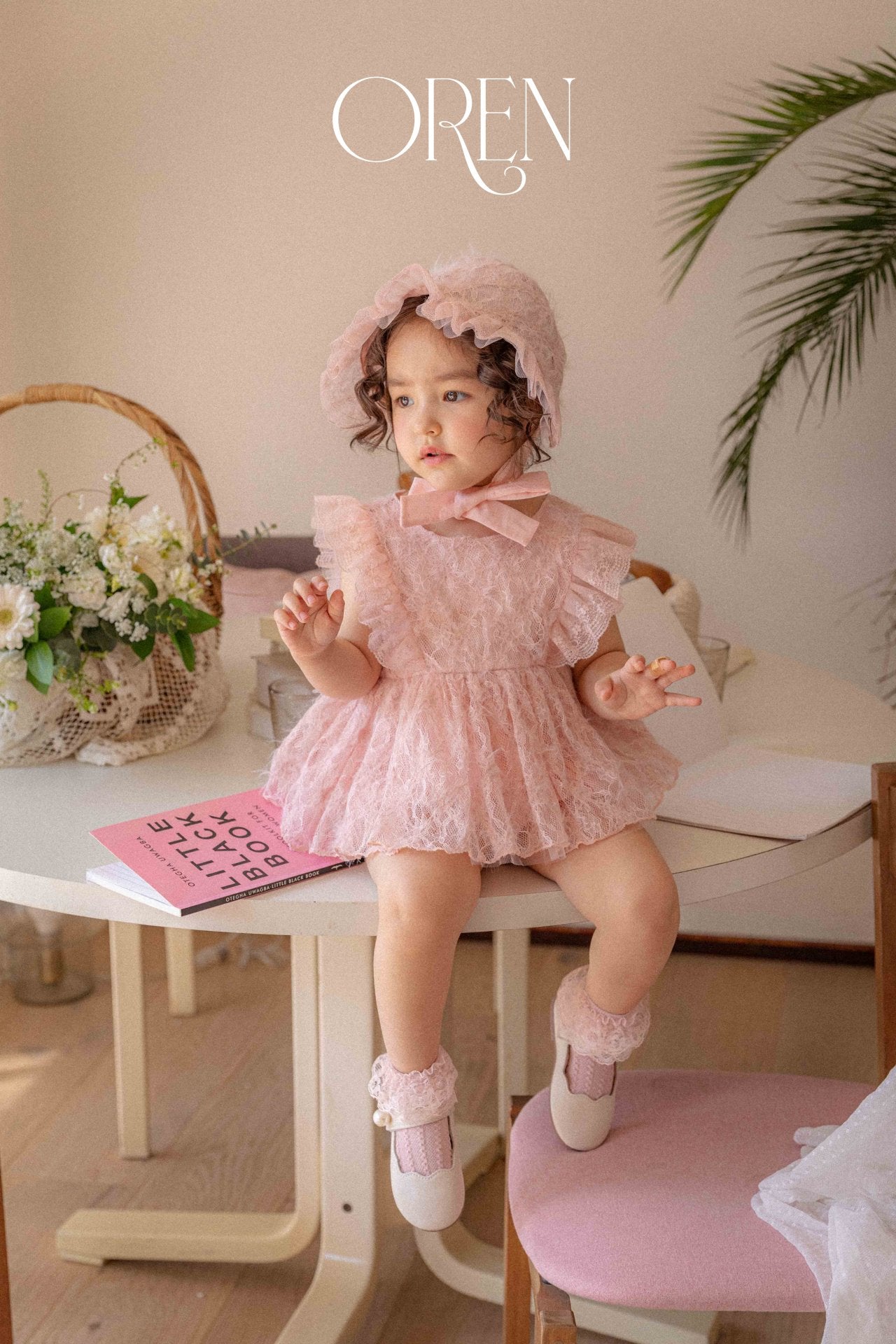現貨▷ 韓國童裝 25夏 | OR25250 Jenny Lace Baby Suit 1歲生日 / Cake smash