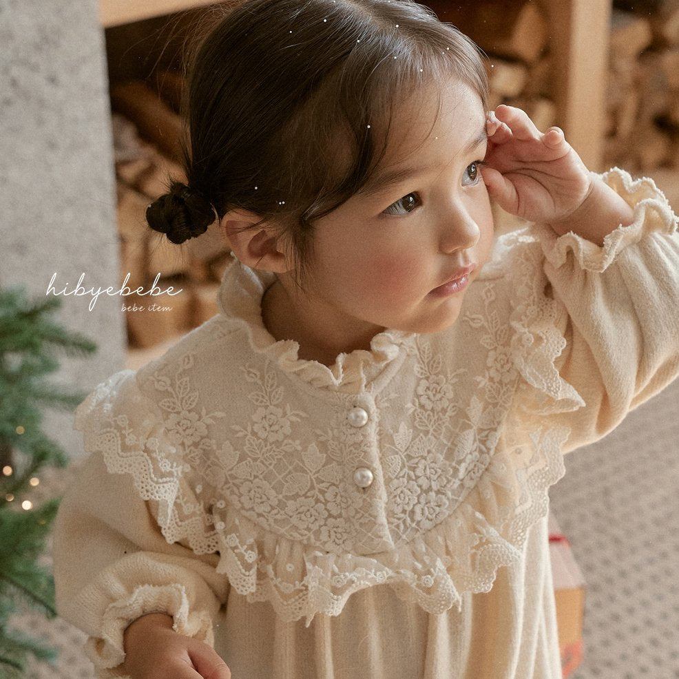 現貨▷ 韓國童裝 24秋冬 | LACE OVERALL (80CM/90CM)