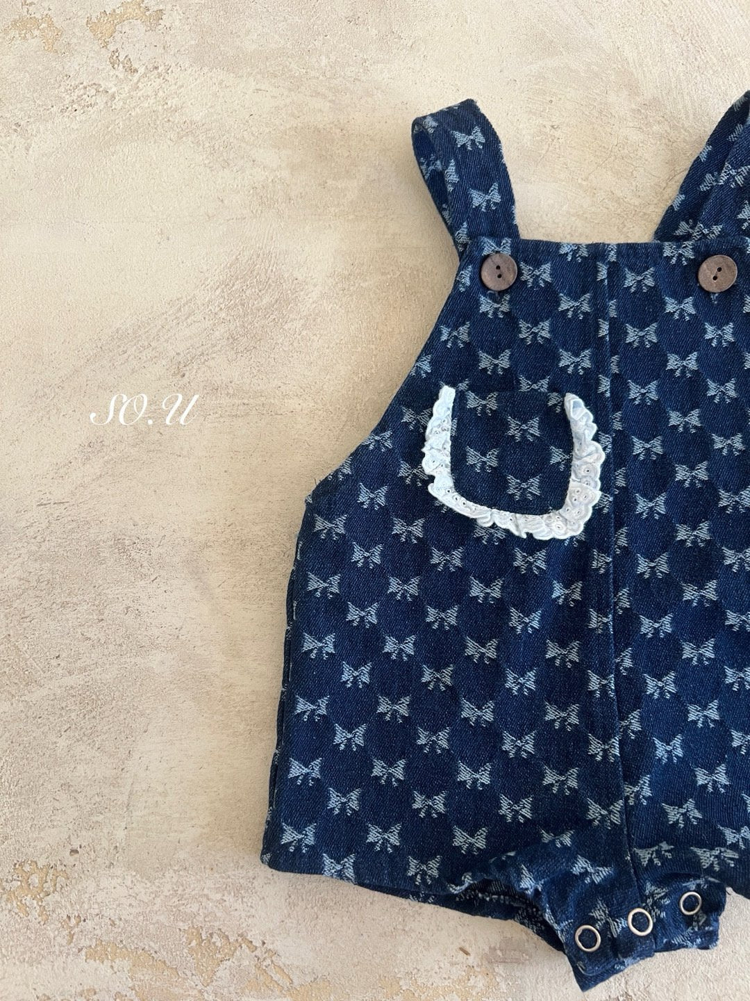 韓國童裝 25秋 | SO25303 Ribbon Overall