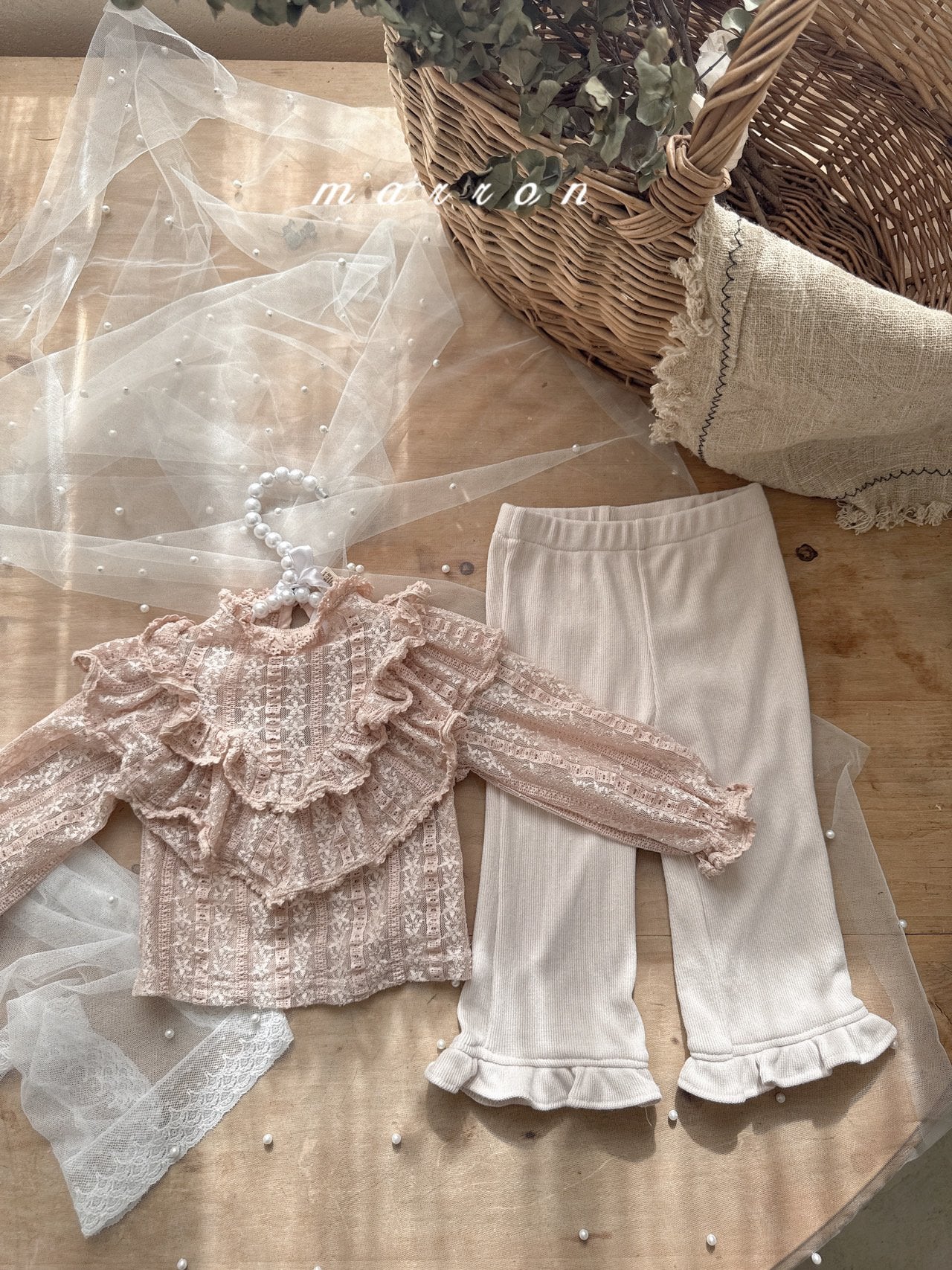 韓國童裝 25秋 | MA25349 Lace Blouse (Baby & Kids)