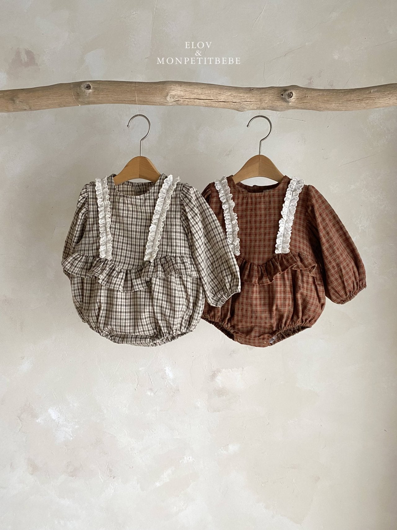 韓國童裝 25秋 | MP25305 Checkered Baby Suit