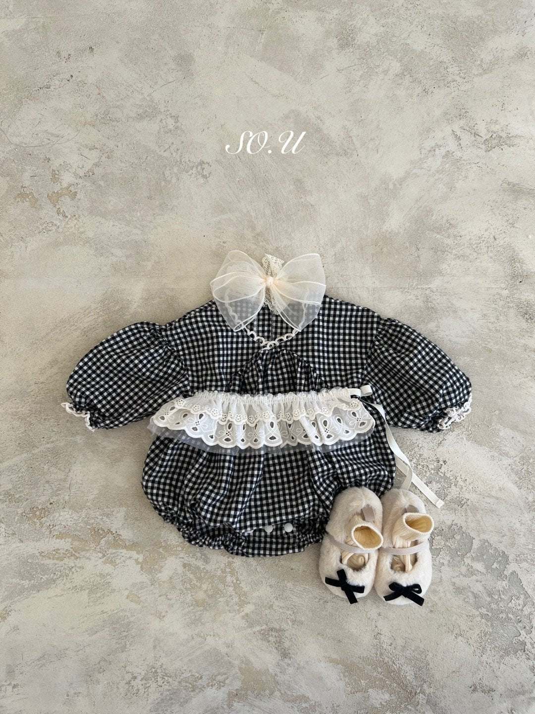 韓國童裝 25秋 | SO25301 CHECK BABY SUIT