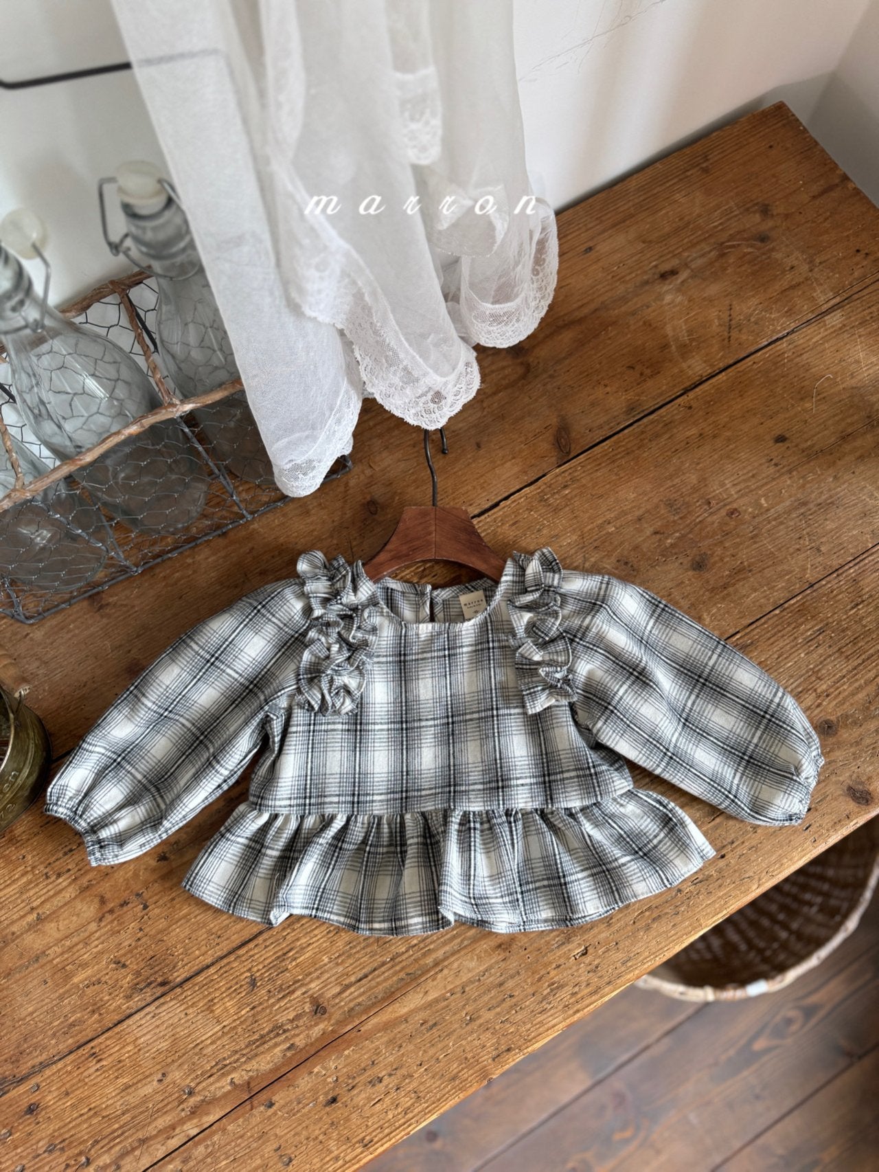 韓國童裝 25秋 | MA25346 Checked Blouse (Baby & Kids)