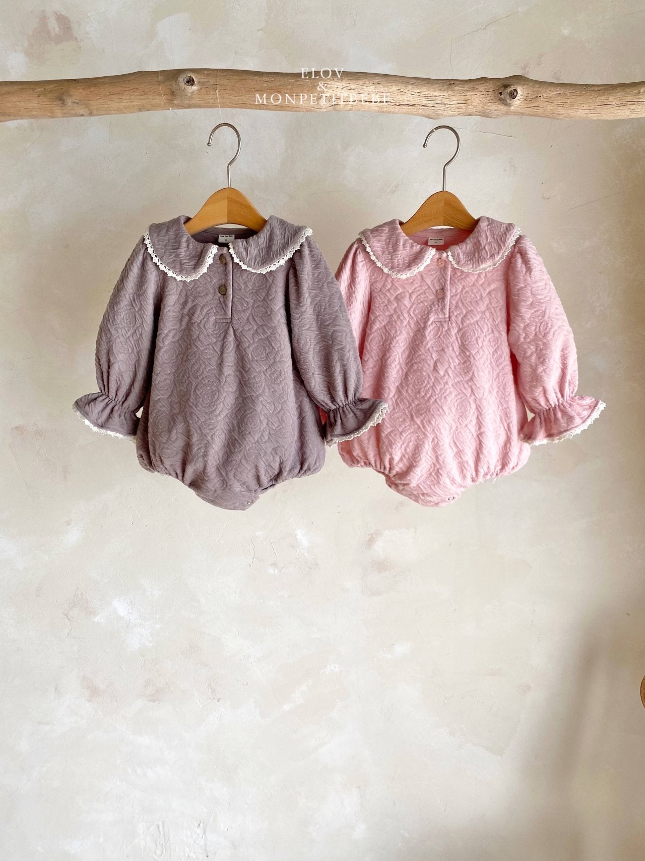 韓國童裝 25秋 | MP25307 Collar Buttons Baby Suit