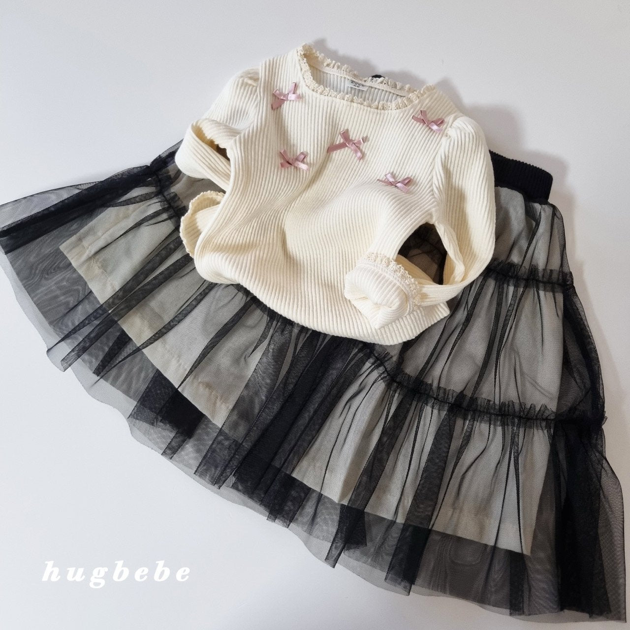 現貨▷ 韓國童裝 25秋 | HU25304 Ribbon Tee