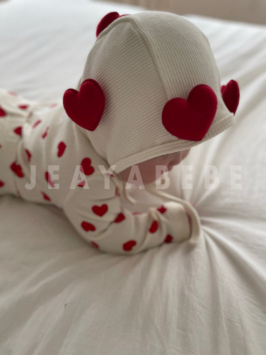 韓國童裝 25秋冬 | JE25417 Heart Bonnet