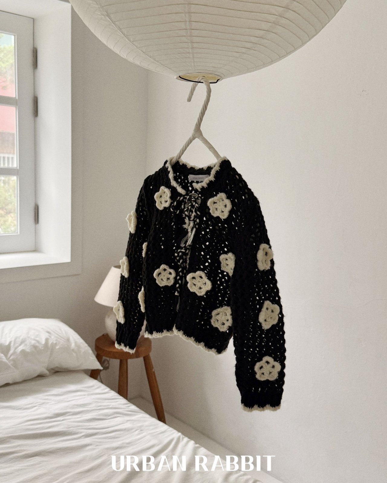 韓國童裝 25秋 | UR25301 Rose Knit Cardigan