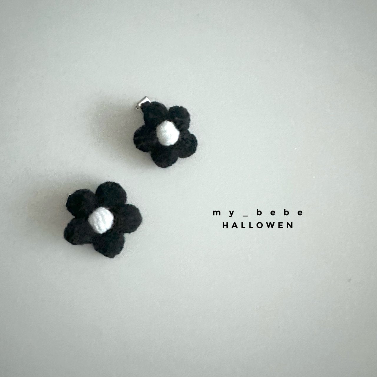 Halloween 萬聖節系列 > mybebe Halloween black flower hairpin (handmade)