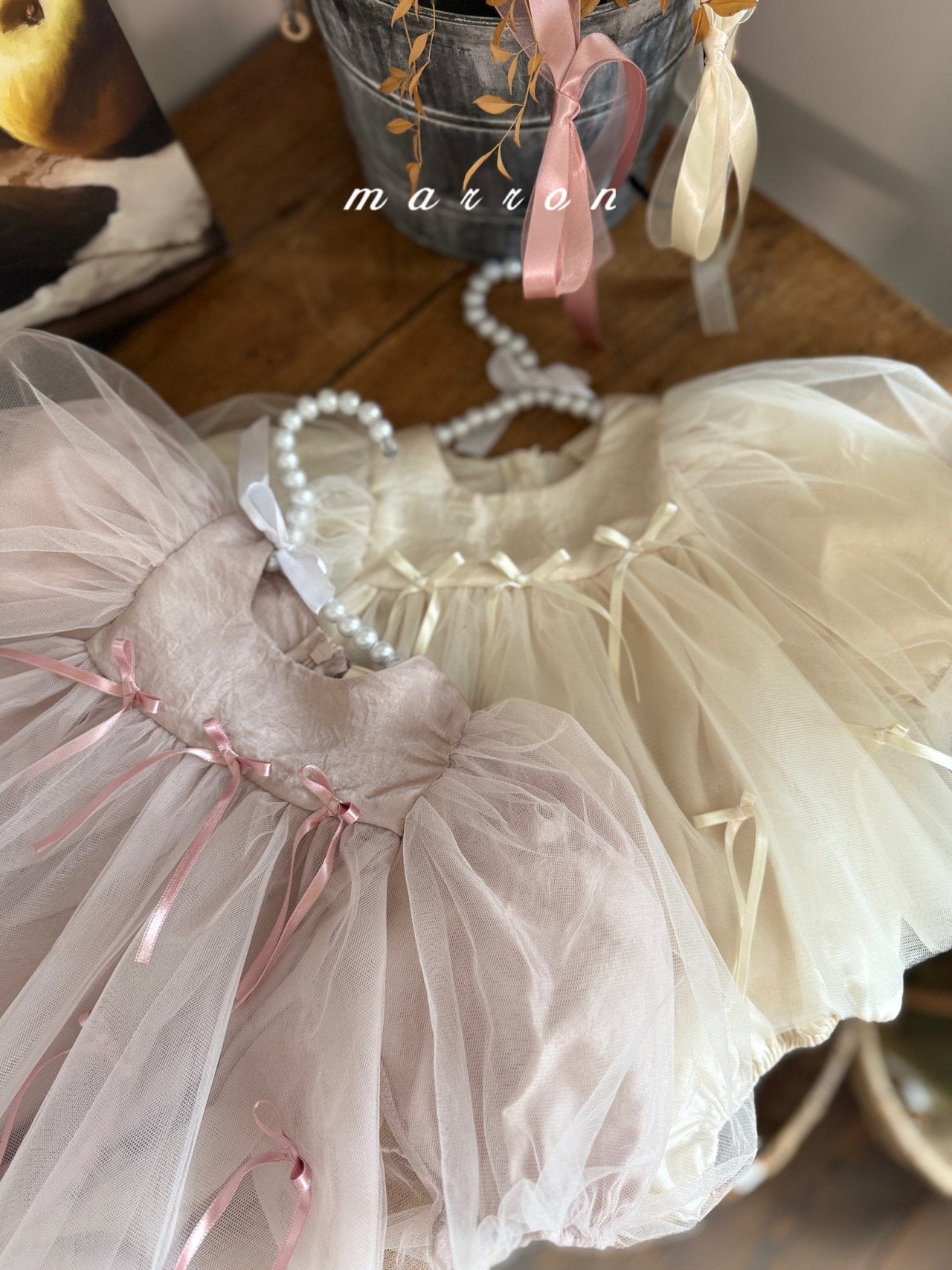 韓國童裝 25秋 | MA25320 Ribbon BABY Suit