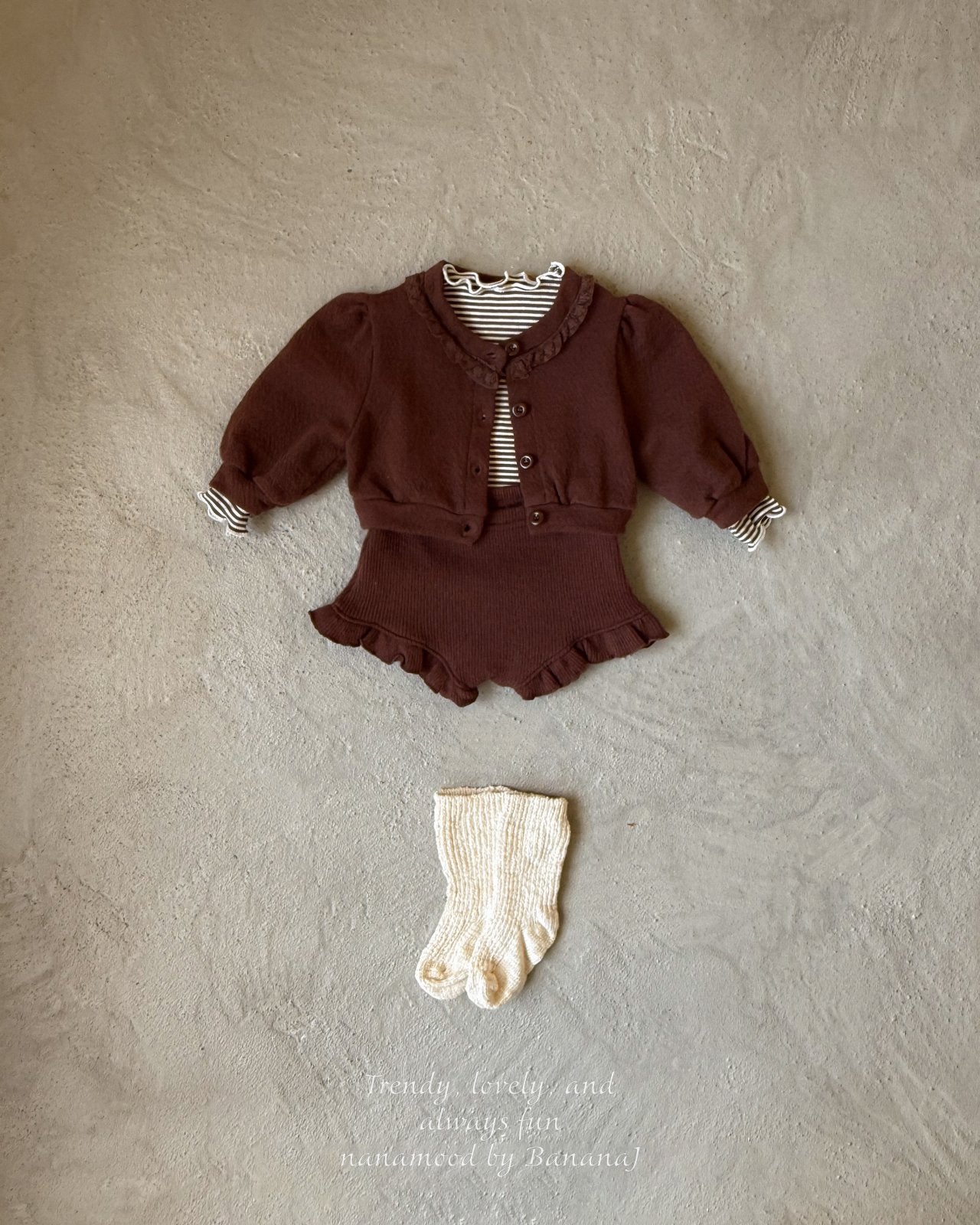 韓國童裝 25秋 | BJ25310 Baby Coffee Cardigan