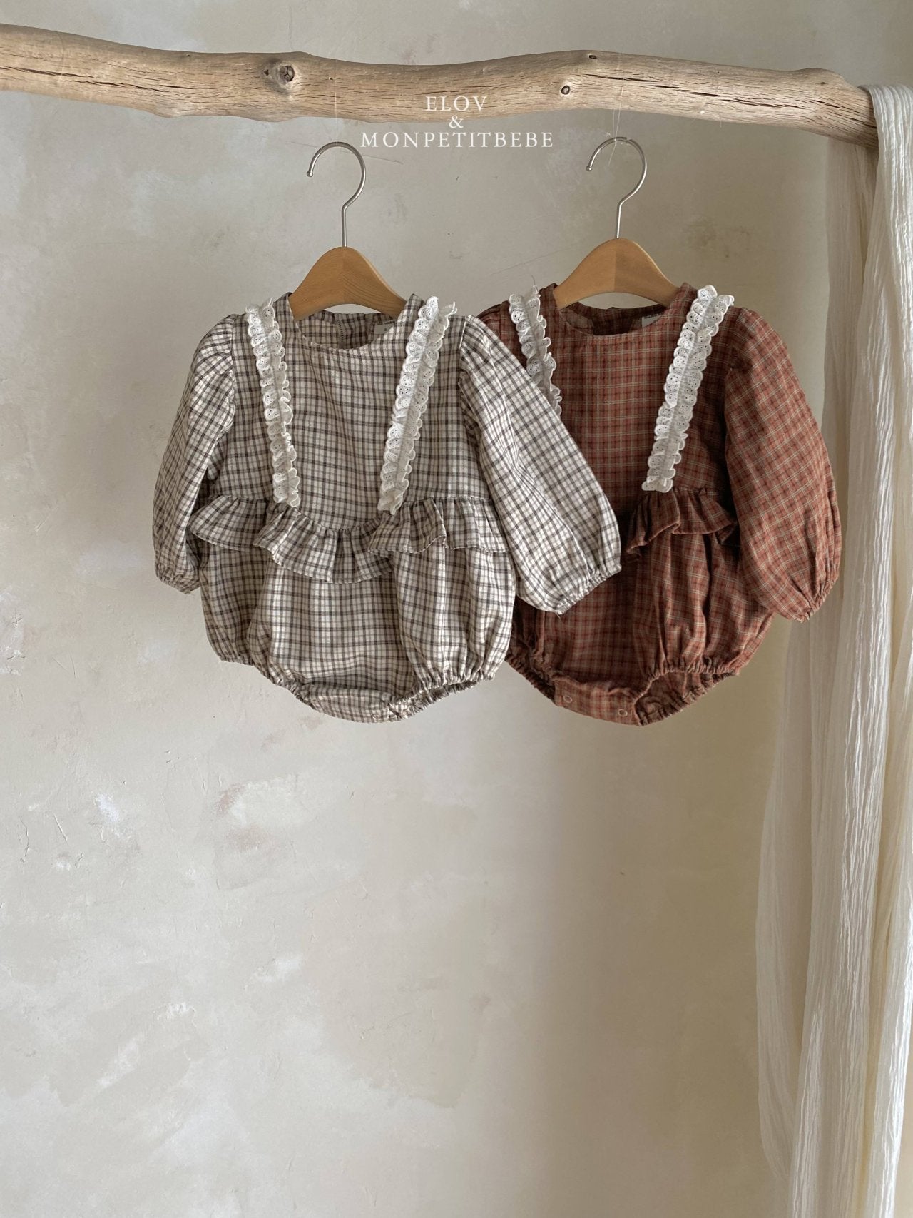 韓國童裝 25秋 | MP25305 Checkered Baby Suit