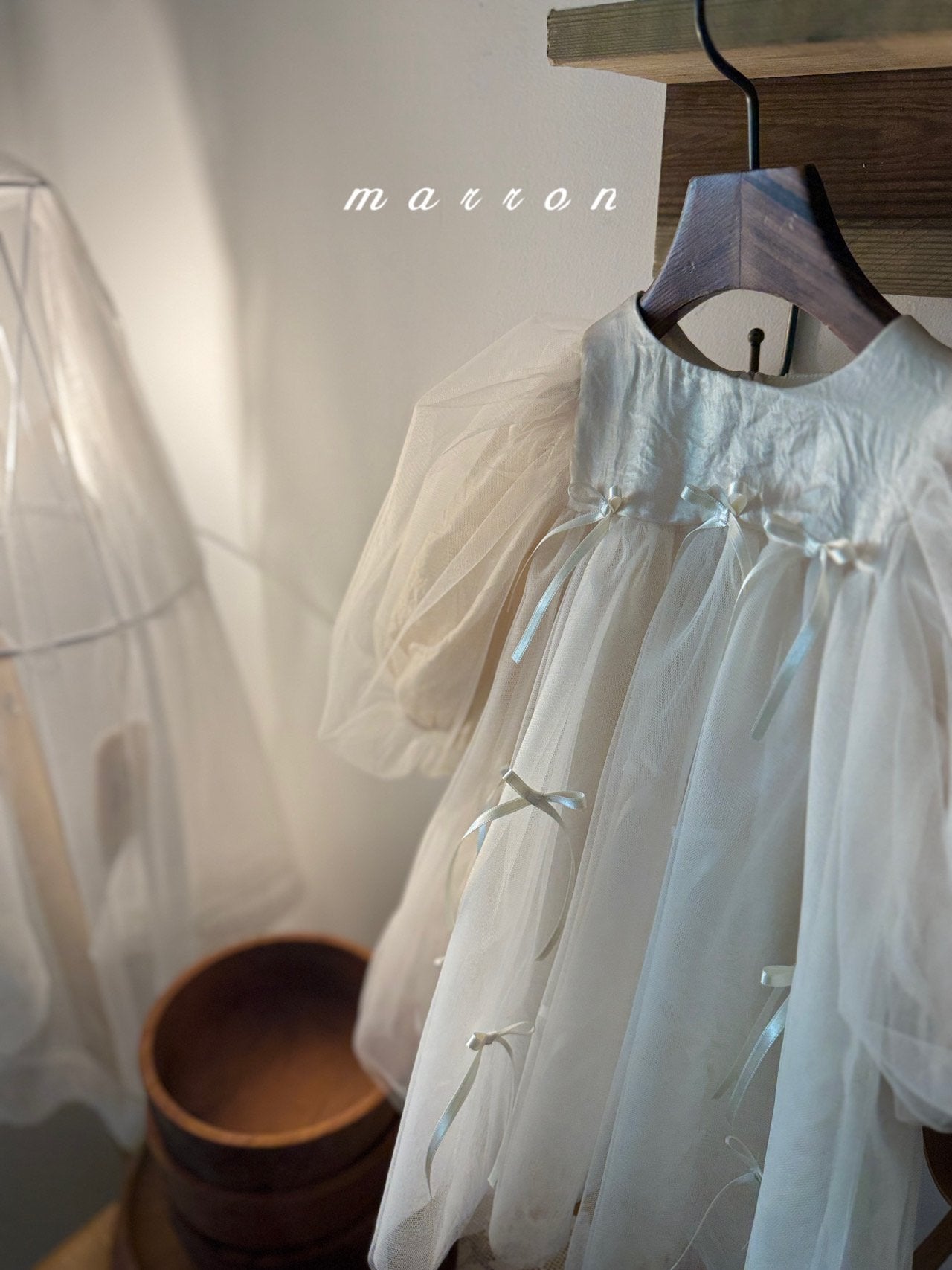 韓國童裝 25秋 | MA25359 Ribbon Lace OPS (Baby & Kids)