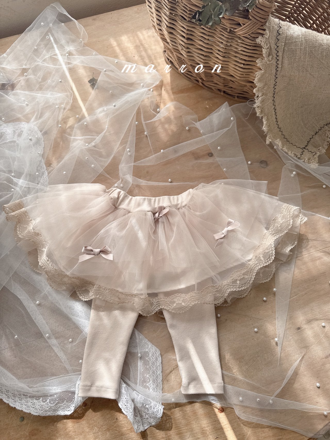 韓國童裝 25秋 | MA25353 Ribbon Tutu Leggings (Baby & Kids)