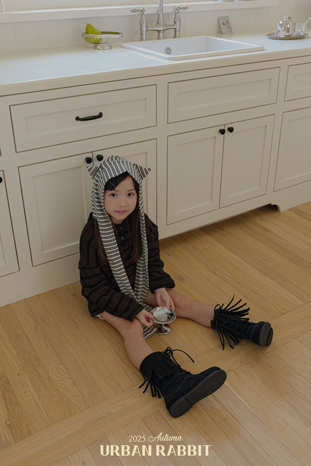 韓國童裝 25秋 | UR25305 Knit collar top