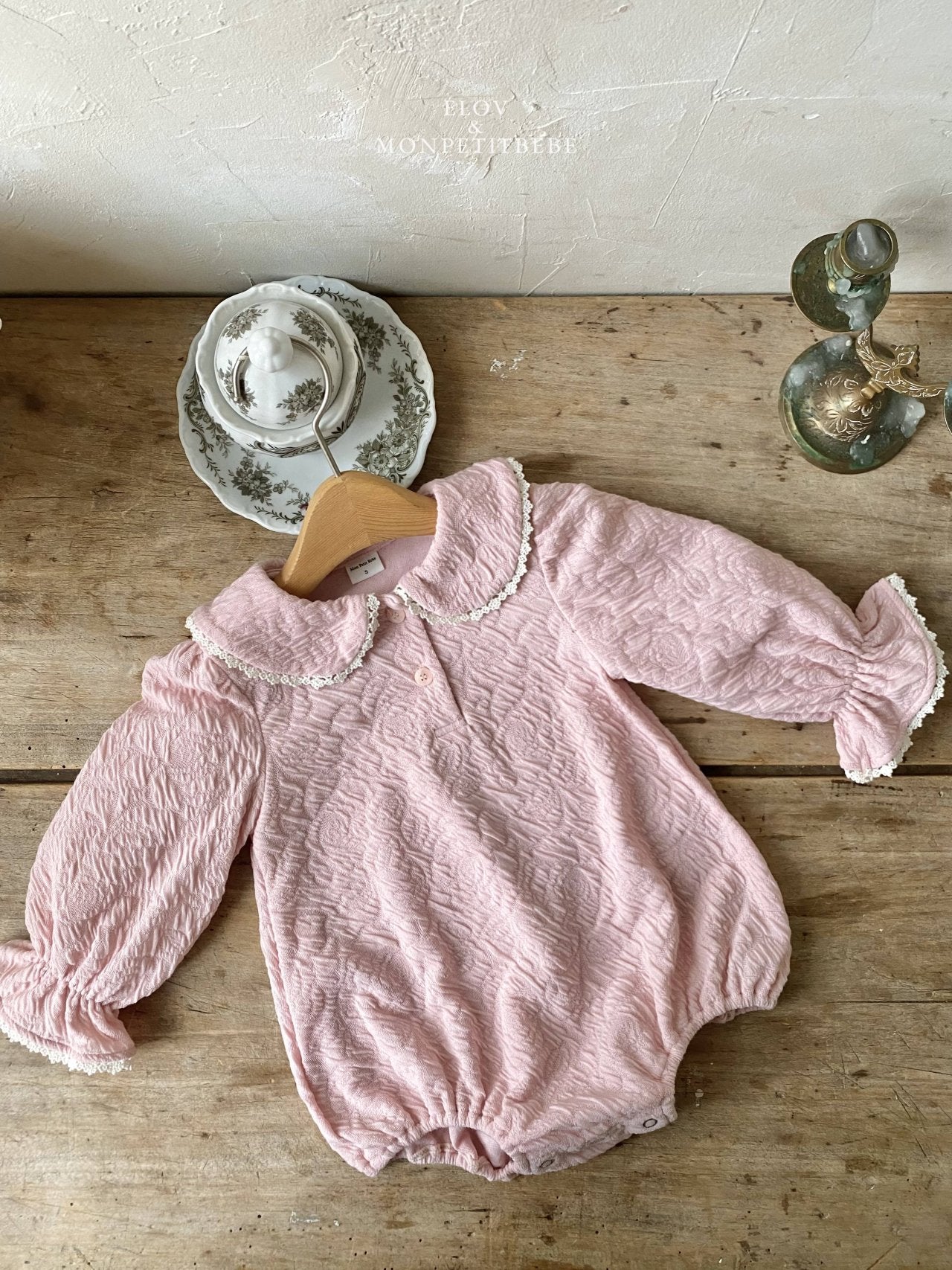 韓國童裝 25秋 | MP25307 Collar Buttons Baby Suit