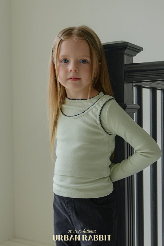 韓國童裝 25秋 | UR25309 Sleeveless Tee + Tee Set