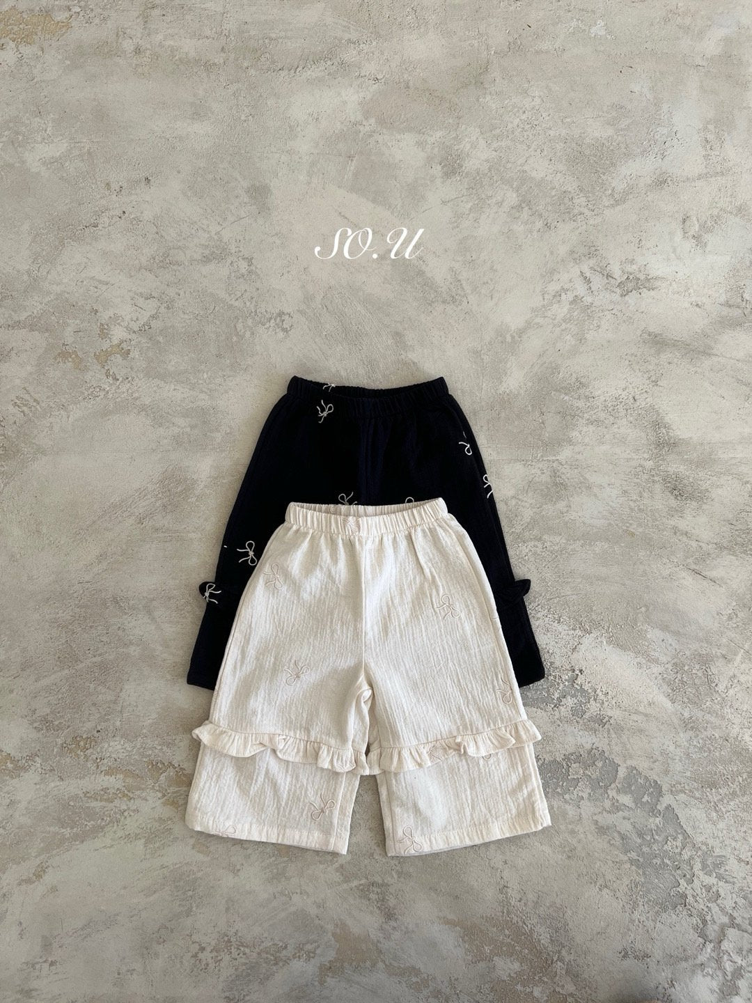 韓國童裝 25秋 | SO25307 Frill Wide Pants