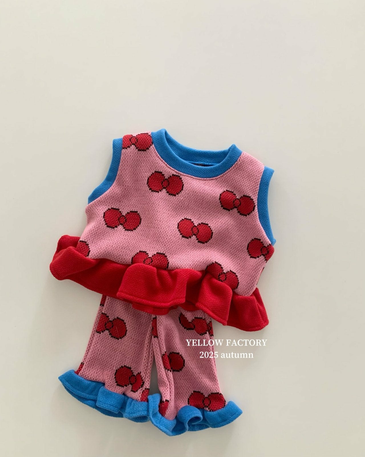 韓國童裝 25秋 | YF25322 Ribbon Vest (TOP)