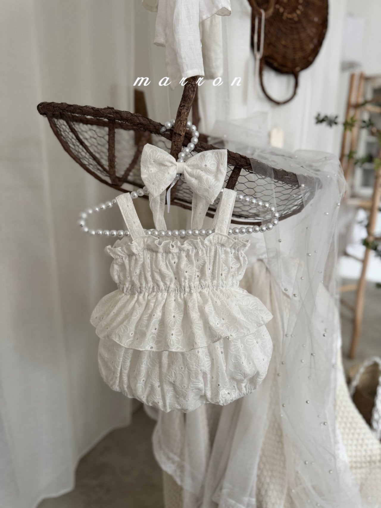 現貨▷ 韓國童裝 25夏 | MA25224 Summer Baby Suit Set (with hairband) (85cm)
