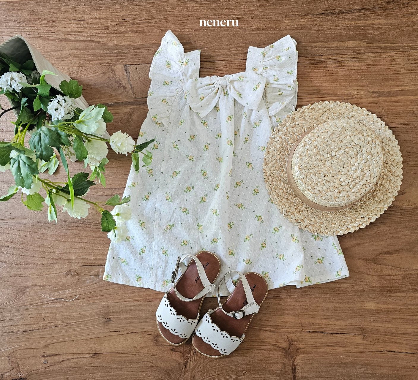 現貨▷ 韓國童裝 25夏 | NU25203 Floral Kids Dress