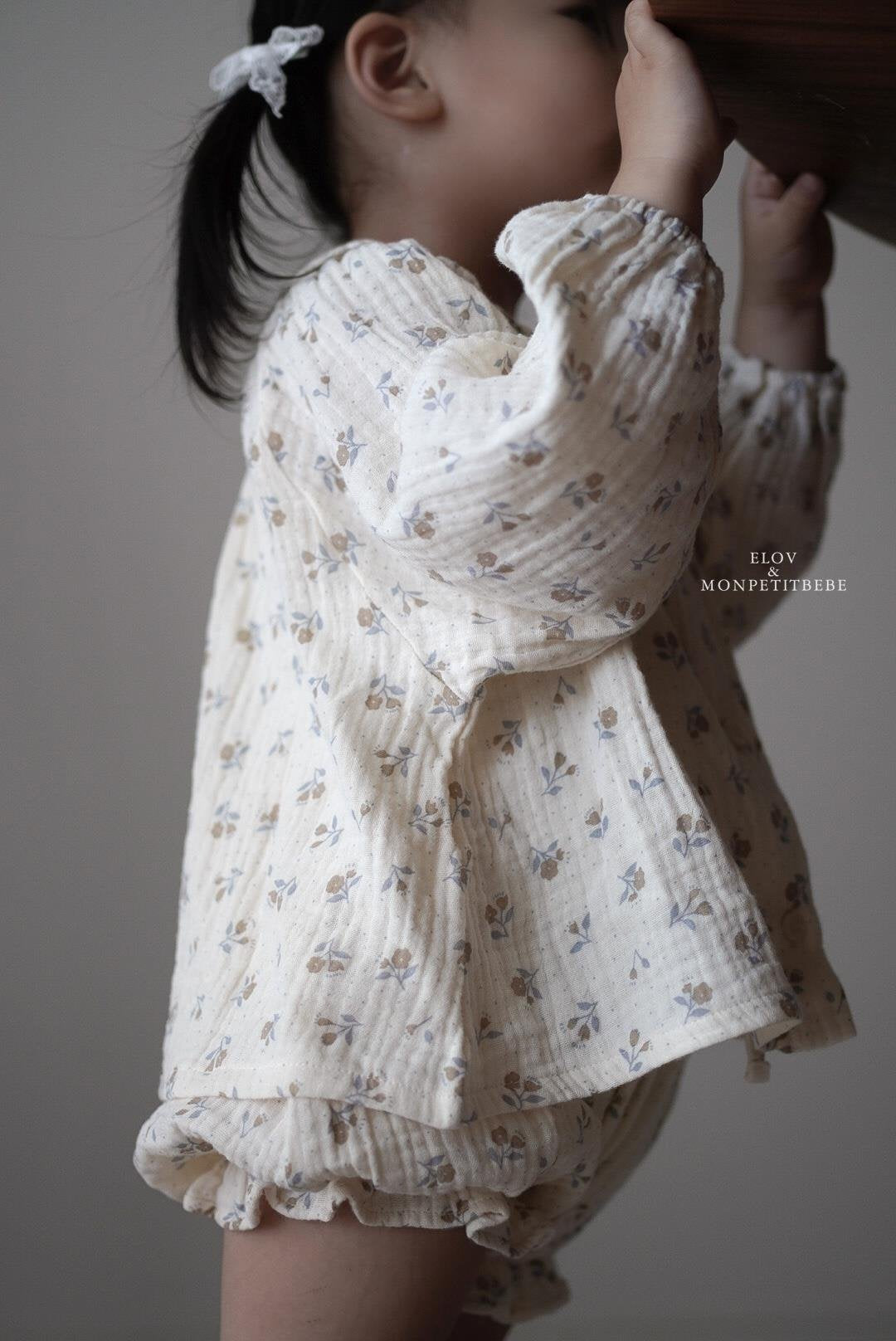 韓國童裝 25秋 | MP25309 Floral Top and Bottom Set (Baby)