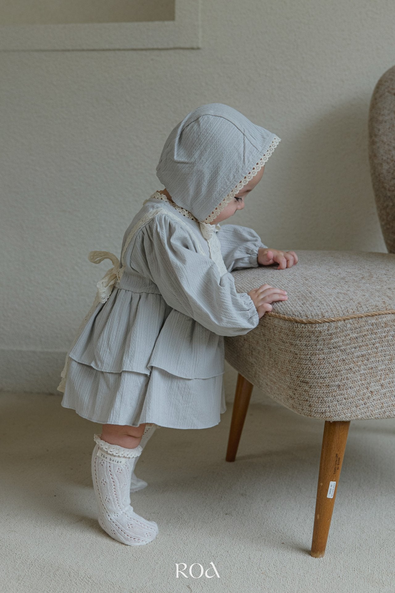 韓國童裝 25秋 | RO25313 Amber Baby Suit with Bonnet