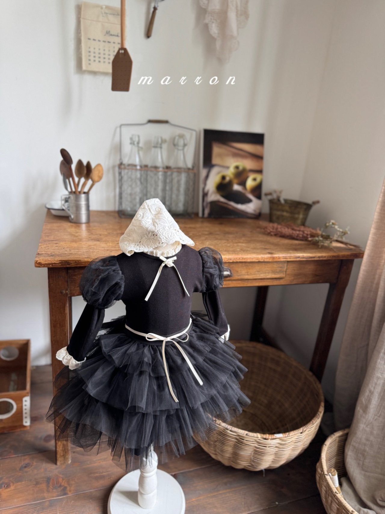 韓國童裝 25秋 | MA25341 Ribbon Puff Tee (Baby & Kids)