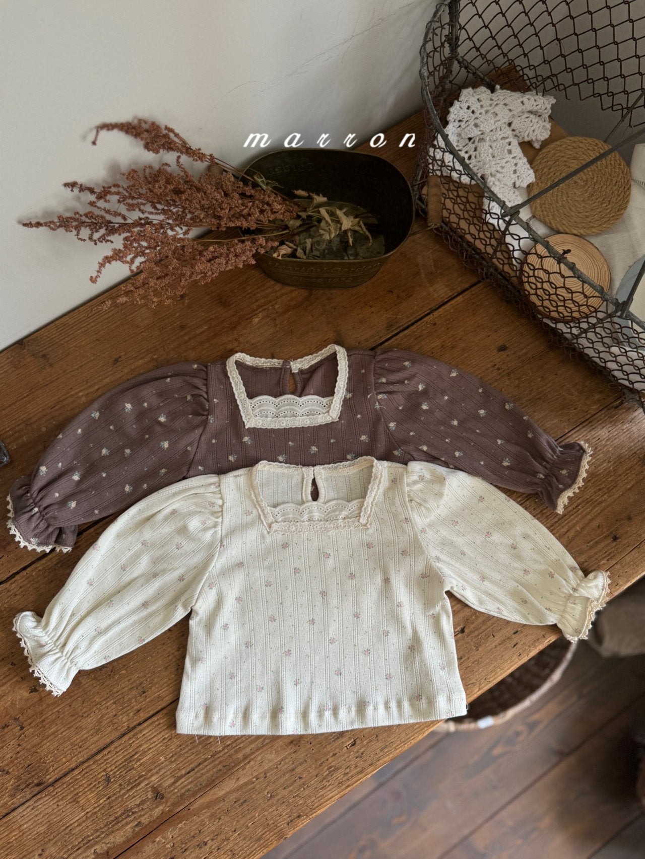 韓國童裝 25秋 | MA25342 Flower Blouse (Baby & Kids)