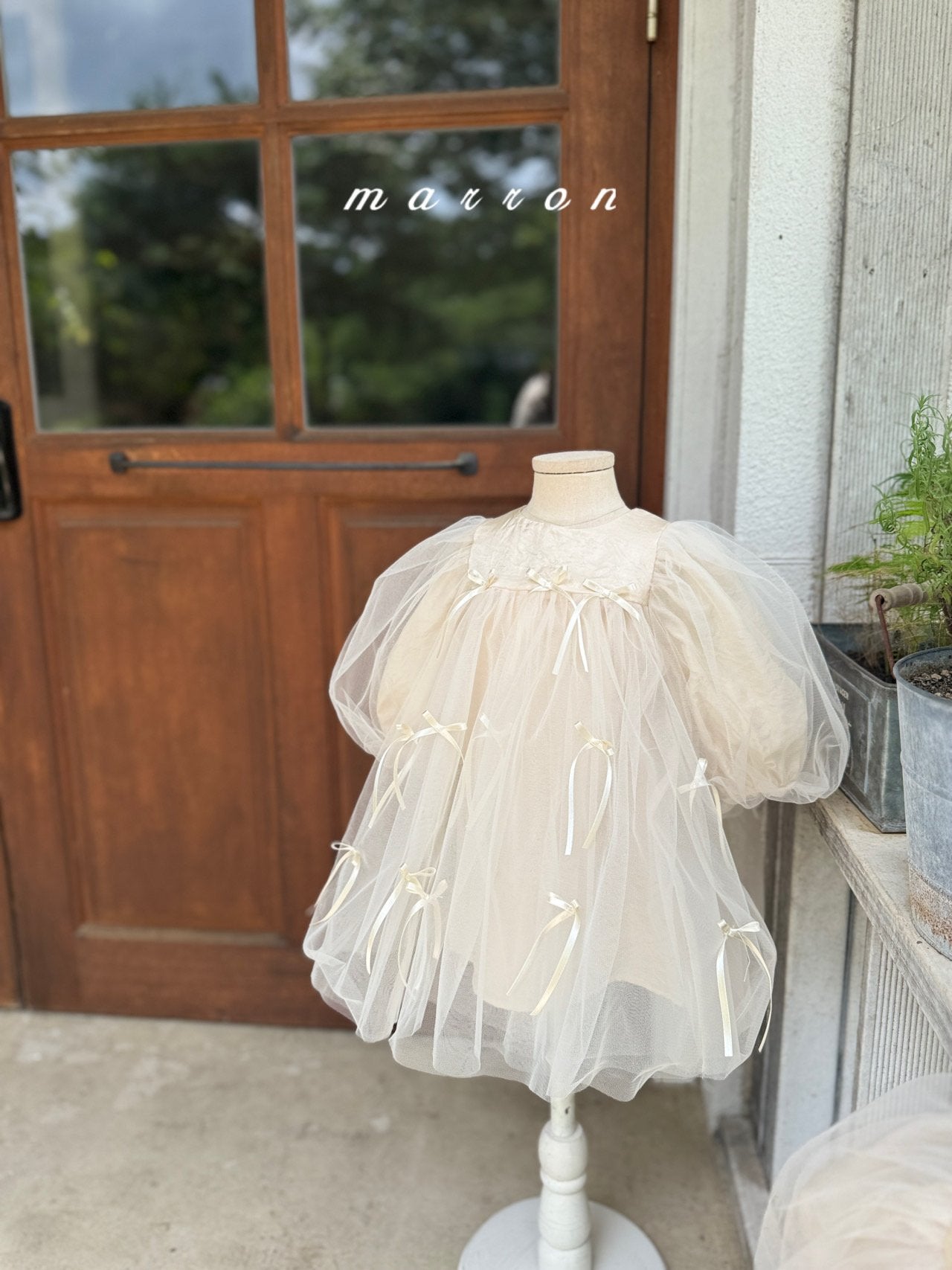 韓國童裝 25秋 | MA25359 Ribbon Lace OPS (Baby & Kids)
