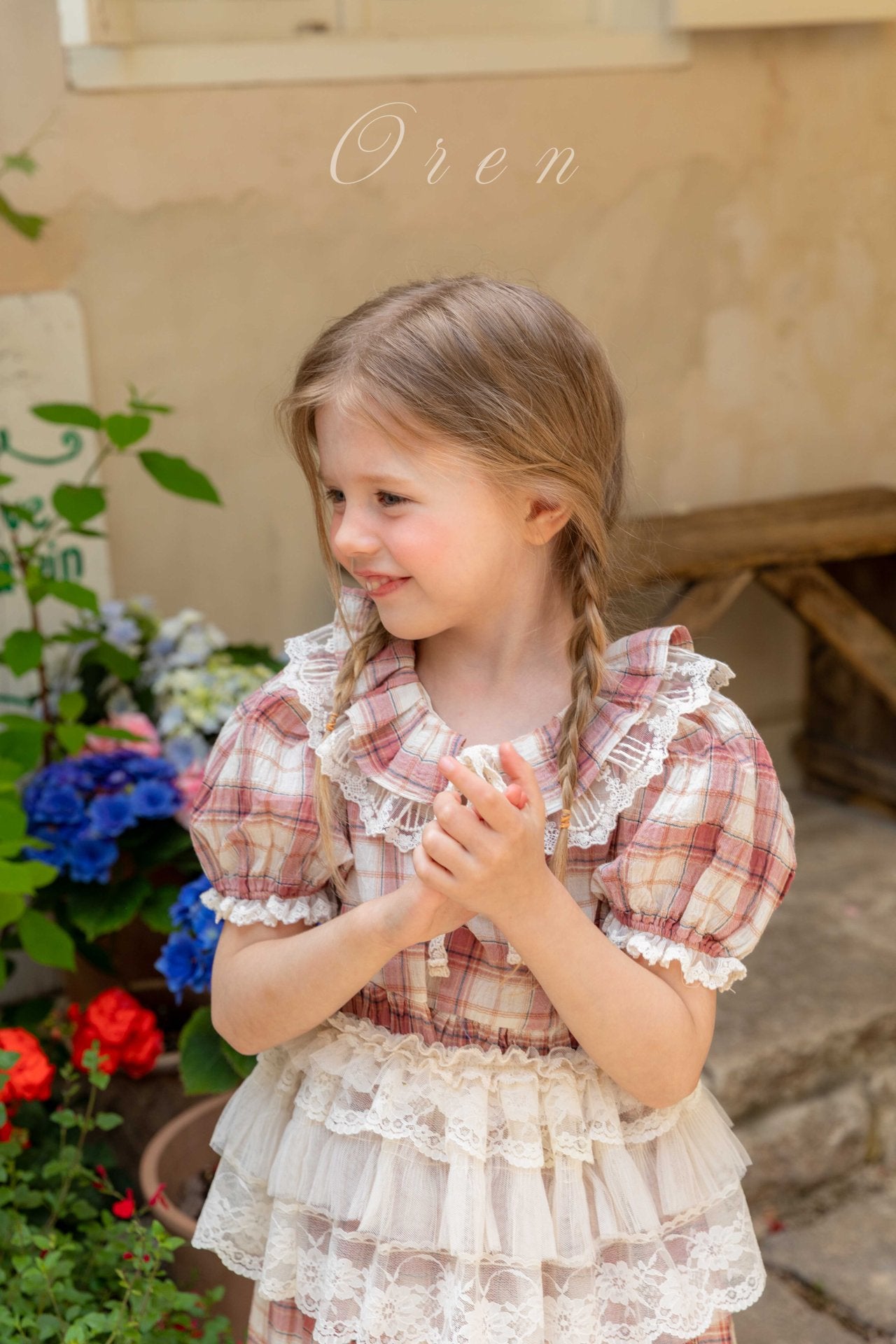 現貨▷ 韓國童裝 25夏 | OR25292 Lace Apron (baby & kids)