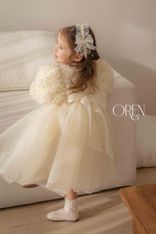 韓國童裝 26春 OR26112 Blooming Rose Pearl Kids OPS 婚禮生日小禮服