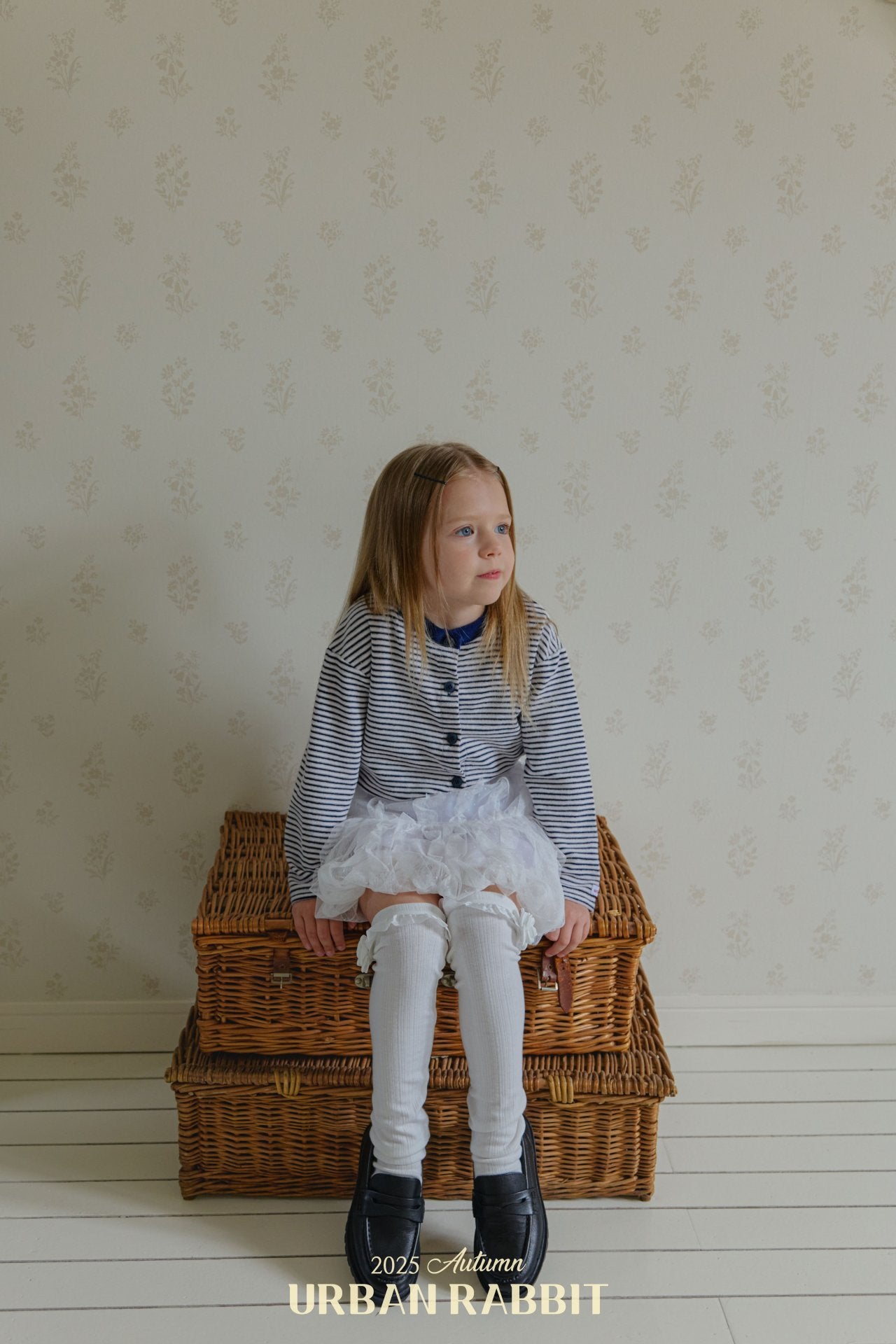 韓國童裝 25秋 | UR25306 Stripe Cardigan