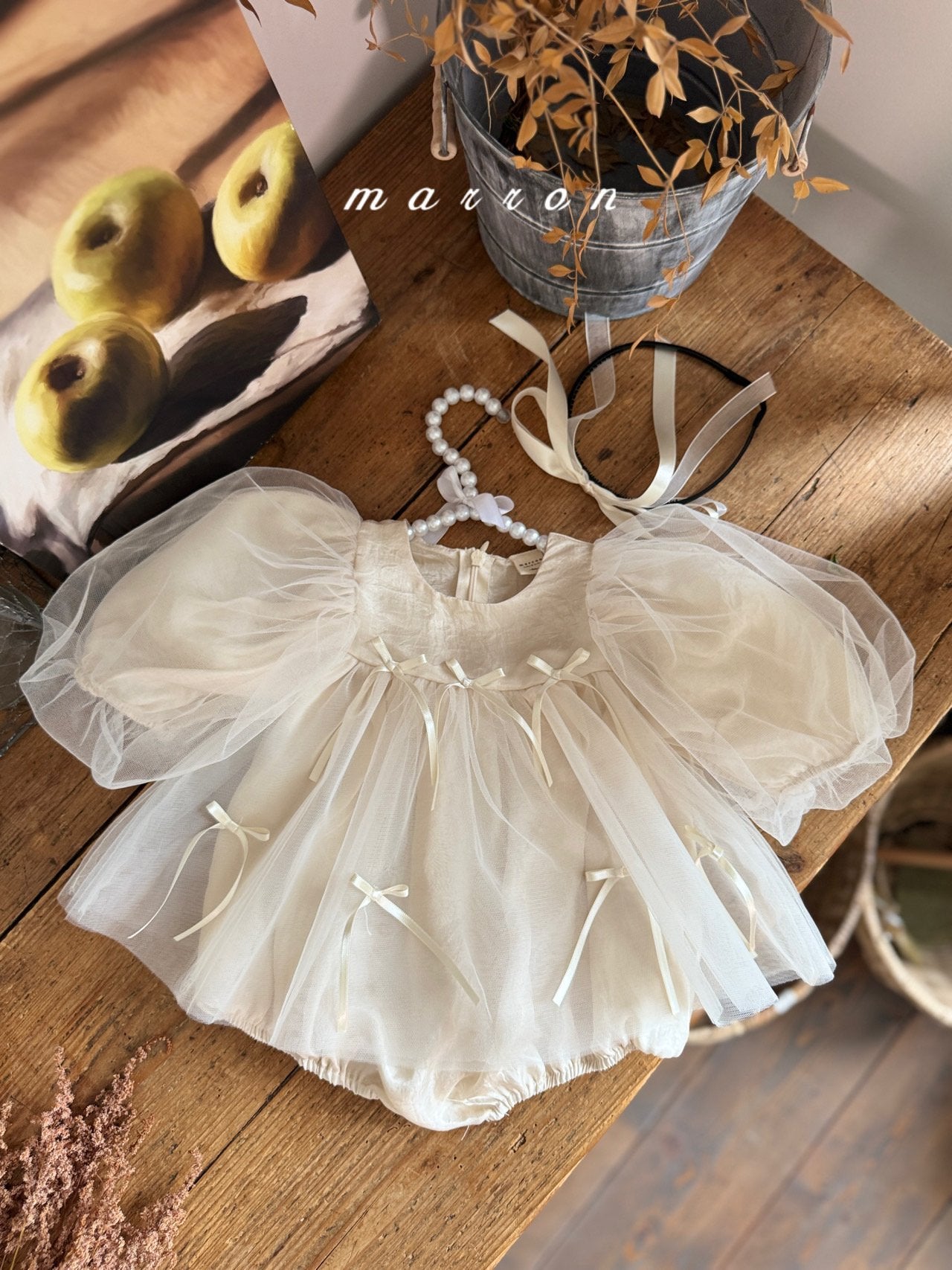韓國童裝 25秋 | MA25320 Ribbon BABY Suit