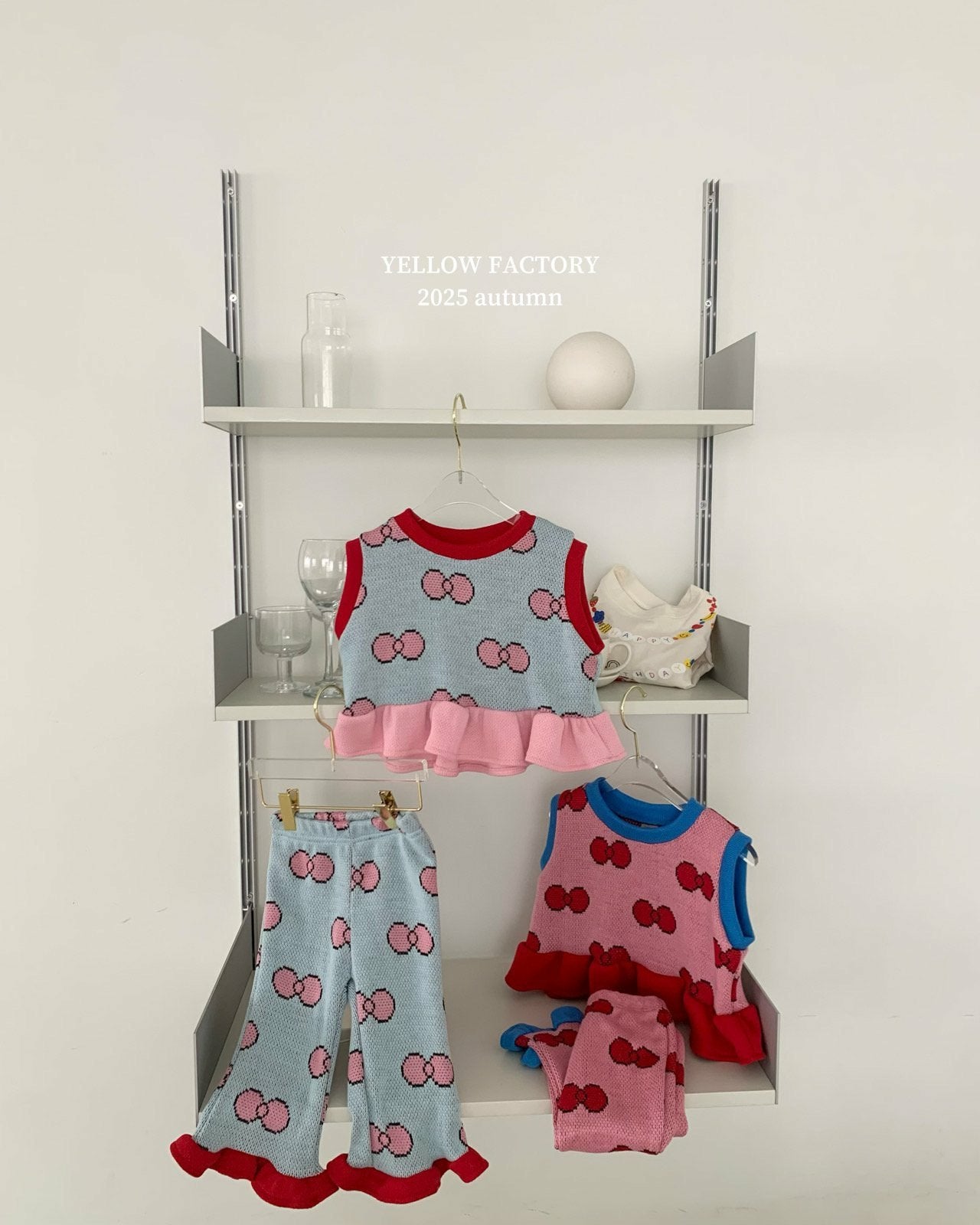韓國童裝 25秋 | YF25322 Ribbon Vest (TOP)