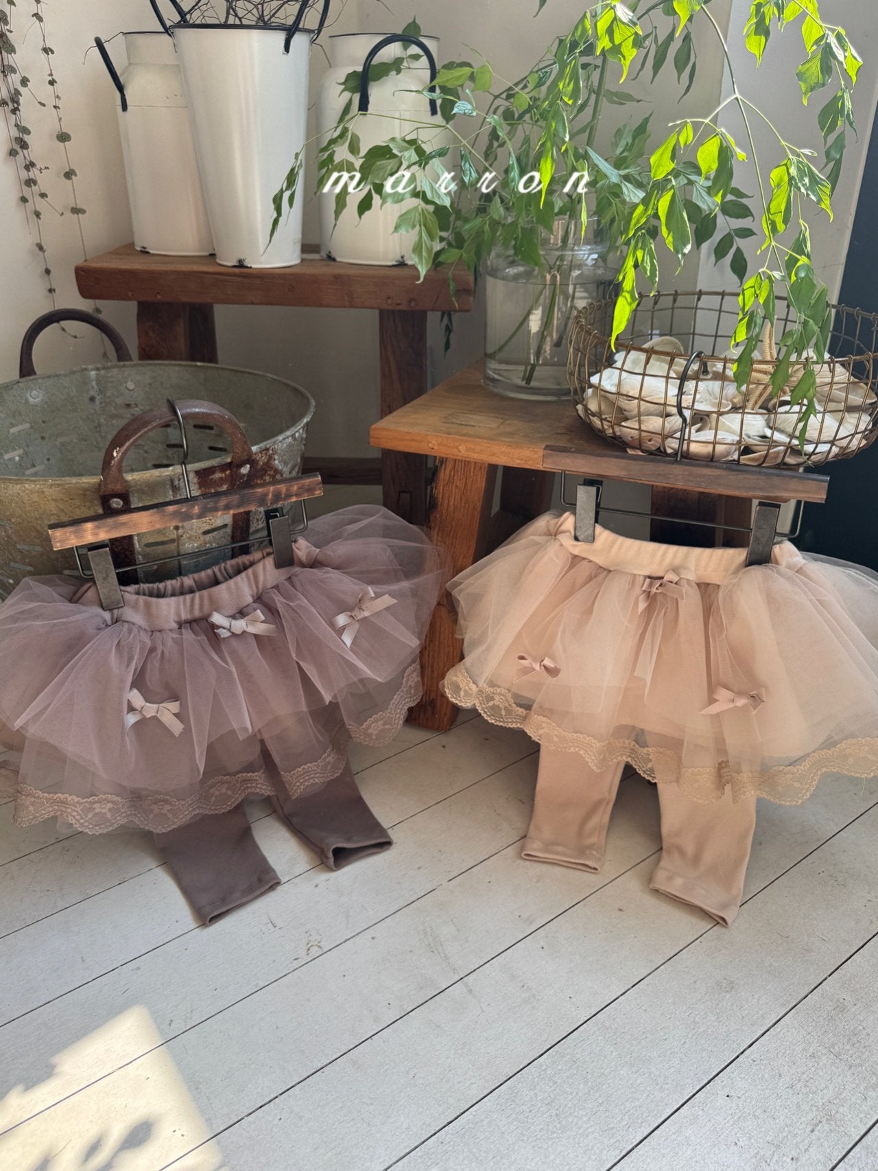 韓國童裝 25秋 | MA25353 Ribbon Tutu Leggings (Baby & Kids)
