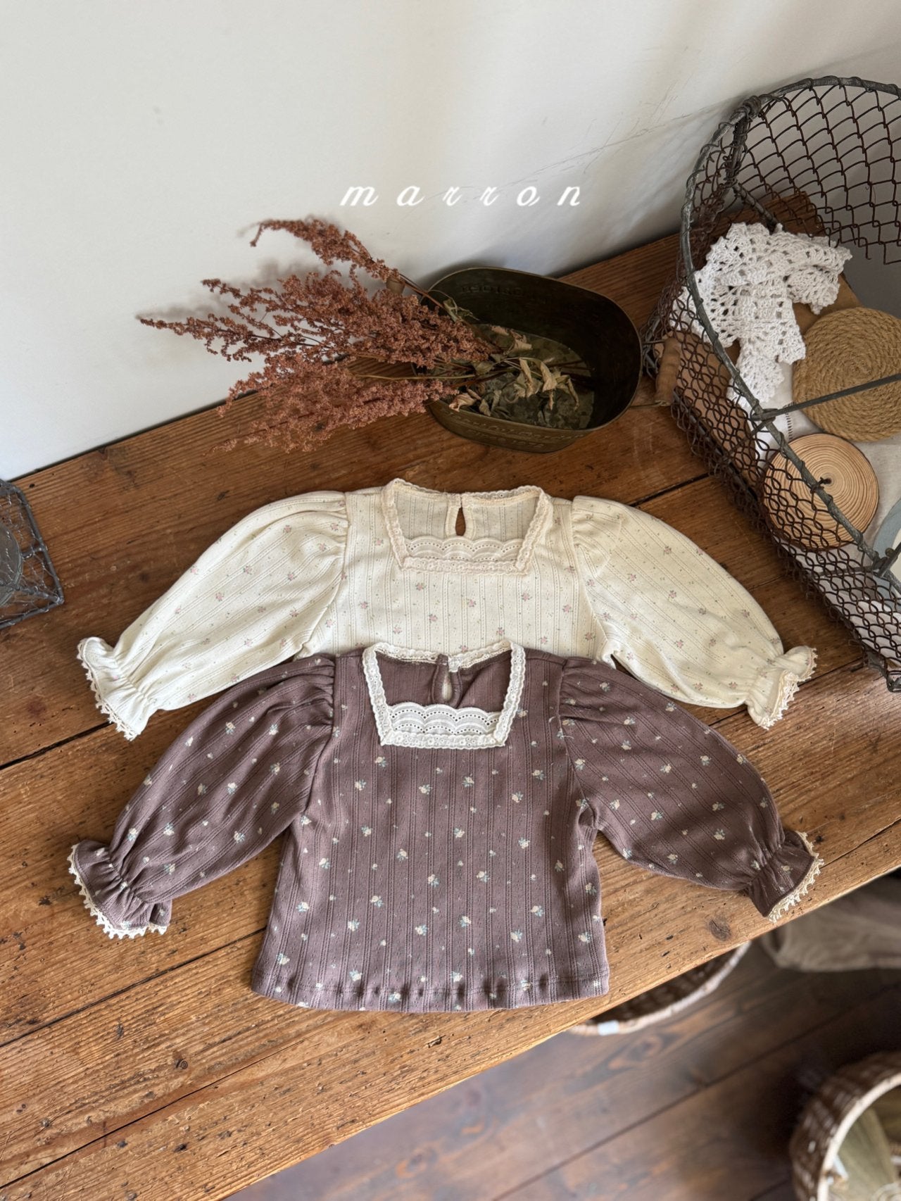 韓國童裝 25秋 | MA25342 Flower Blouse (Baby & Kids)
