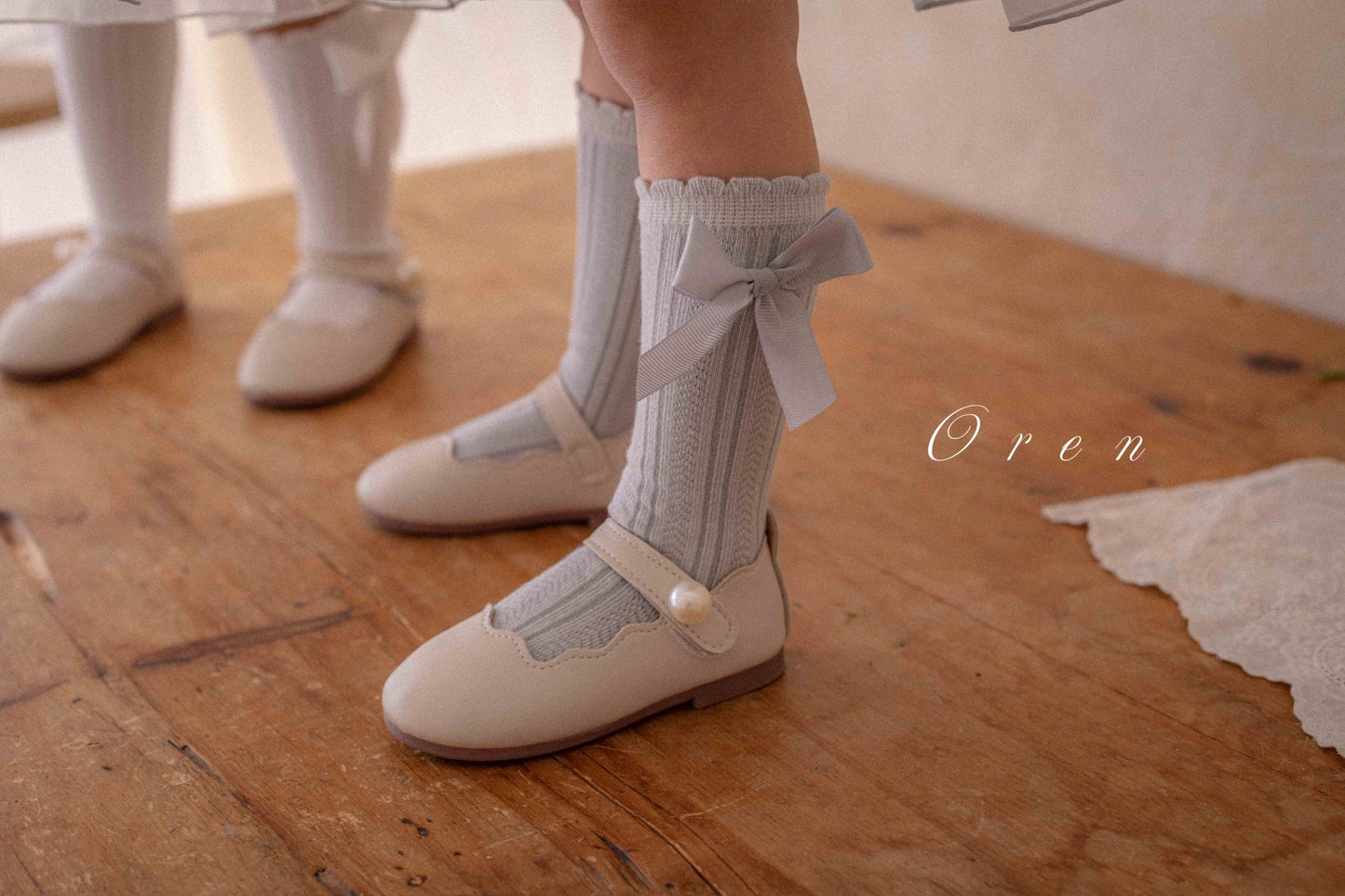 韓國童裝 25夏 | OR25219 RIBBON SOCKS (BABY & KIDS)