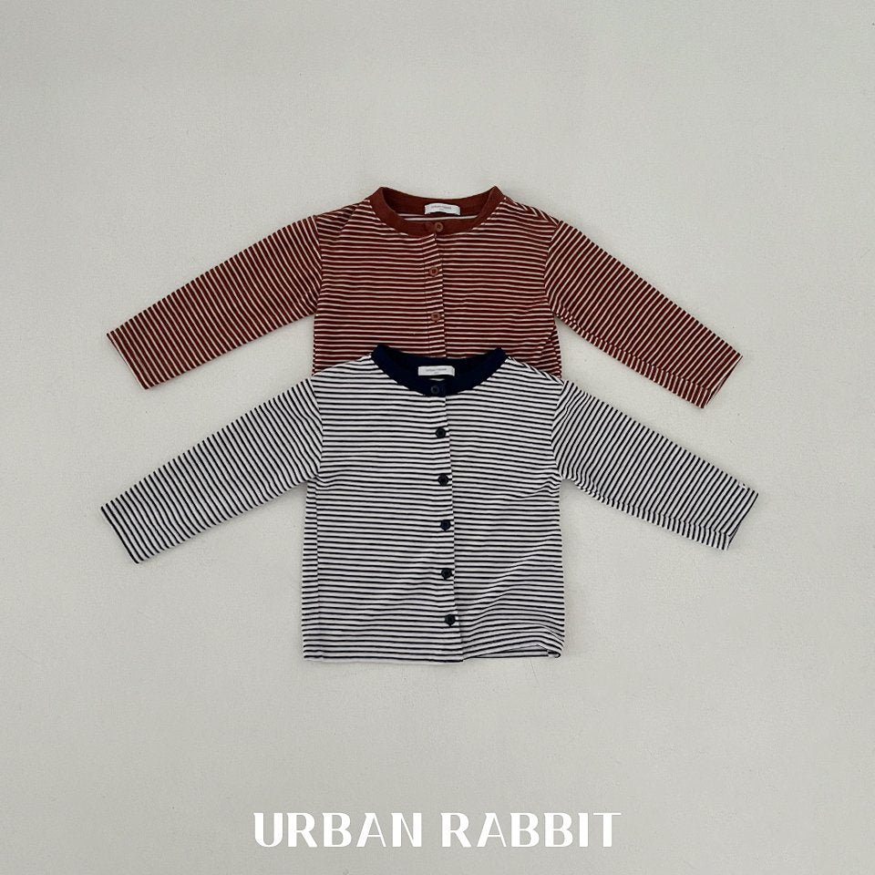 韓國童裝 25秋 | UR25306 Stripe Cardigan