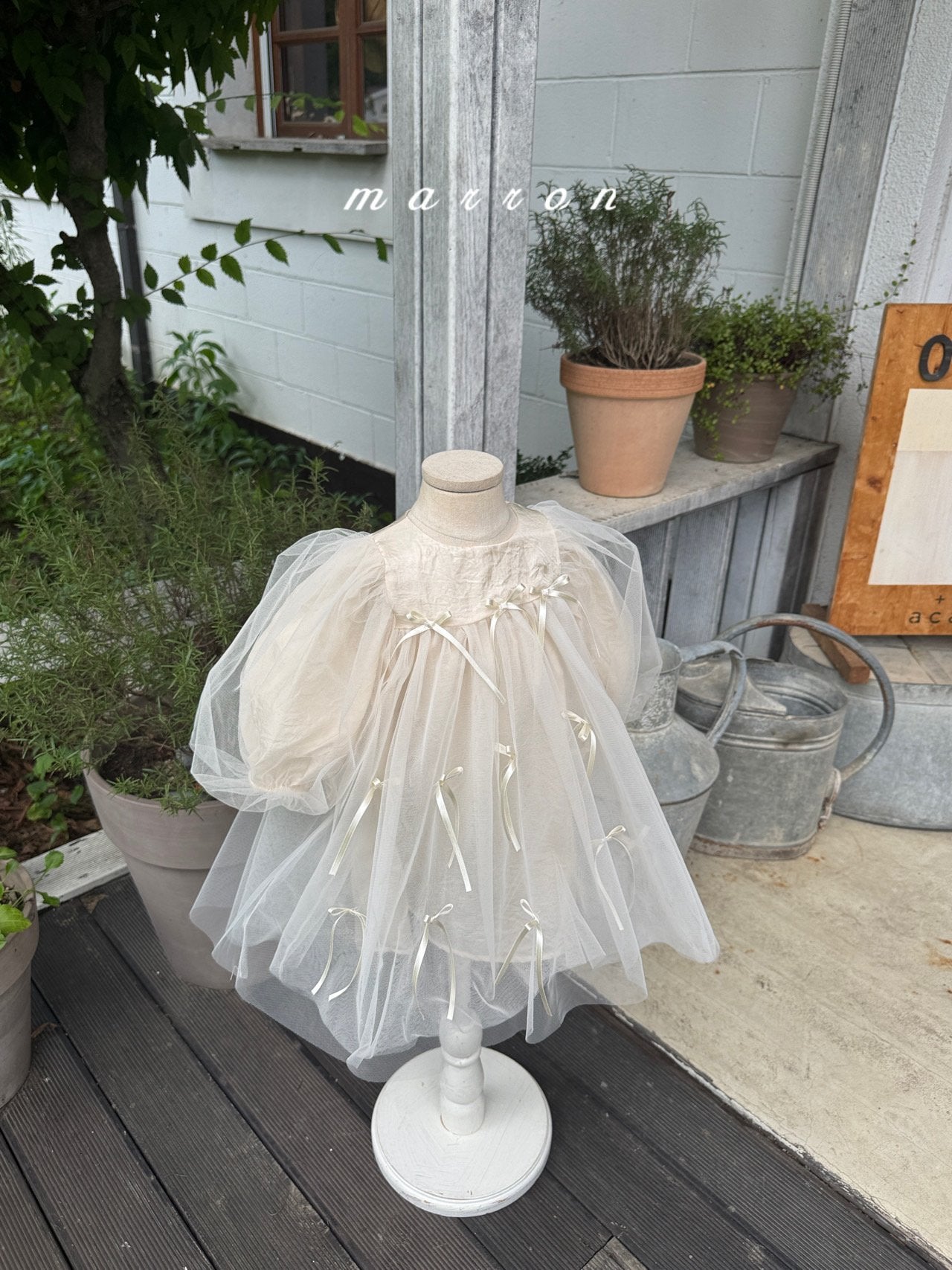 韓國童裝 25秋 | MA25359 Ribbon Lace OPS (Baby & Kids)