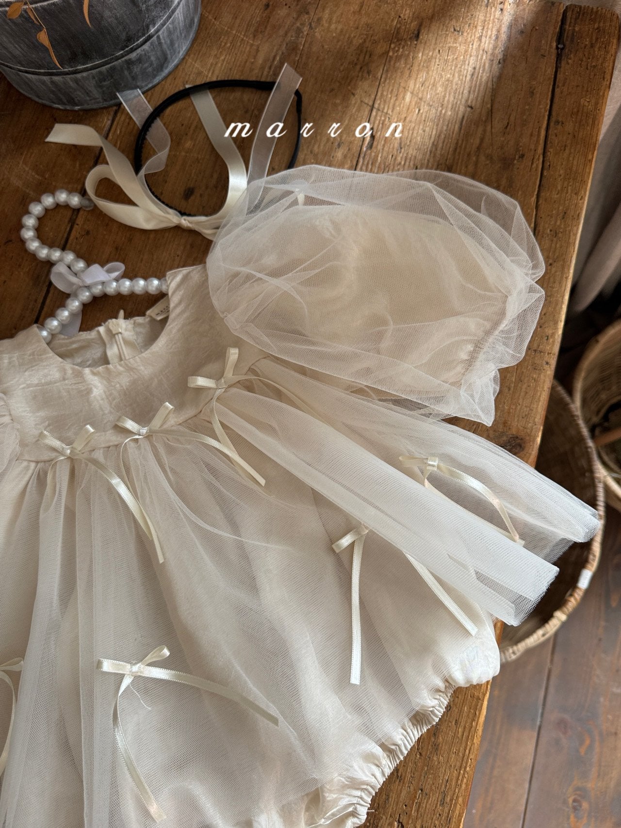 韓國童裝 25秋 | MA25320 Ribbon BABY Suit
