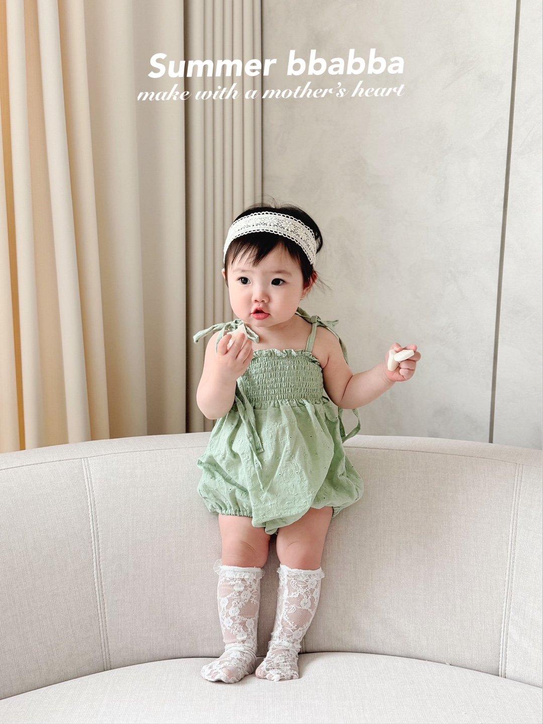 韓國童裝 25夏 | BA25201 夏日花花親子裝 MOM & Baby Suit