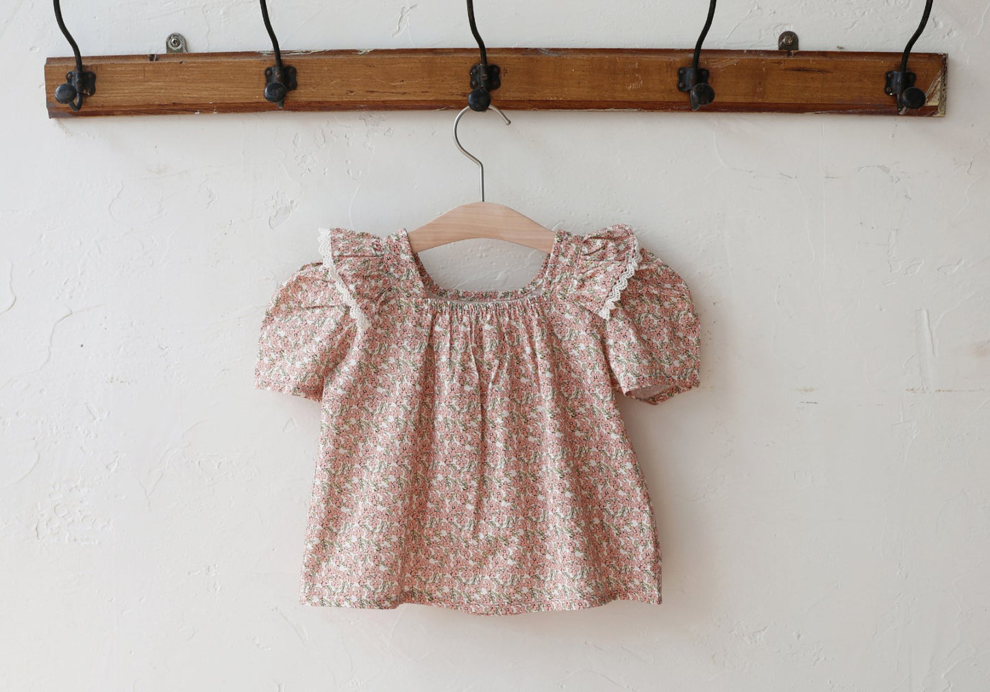 韓國童裝 25夏 | FU25203 Floral Blouse